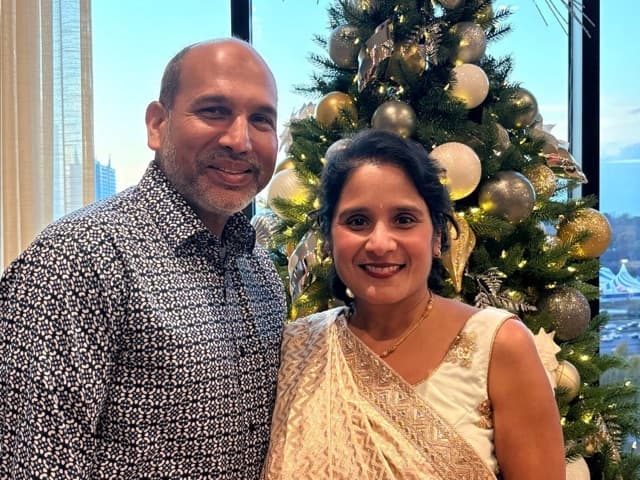 A husband and his wife